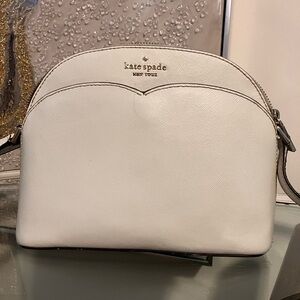 Kate Spade Mini Payton Dome Crossbody White Leather Purse